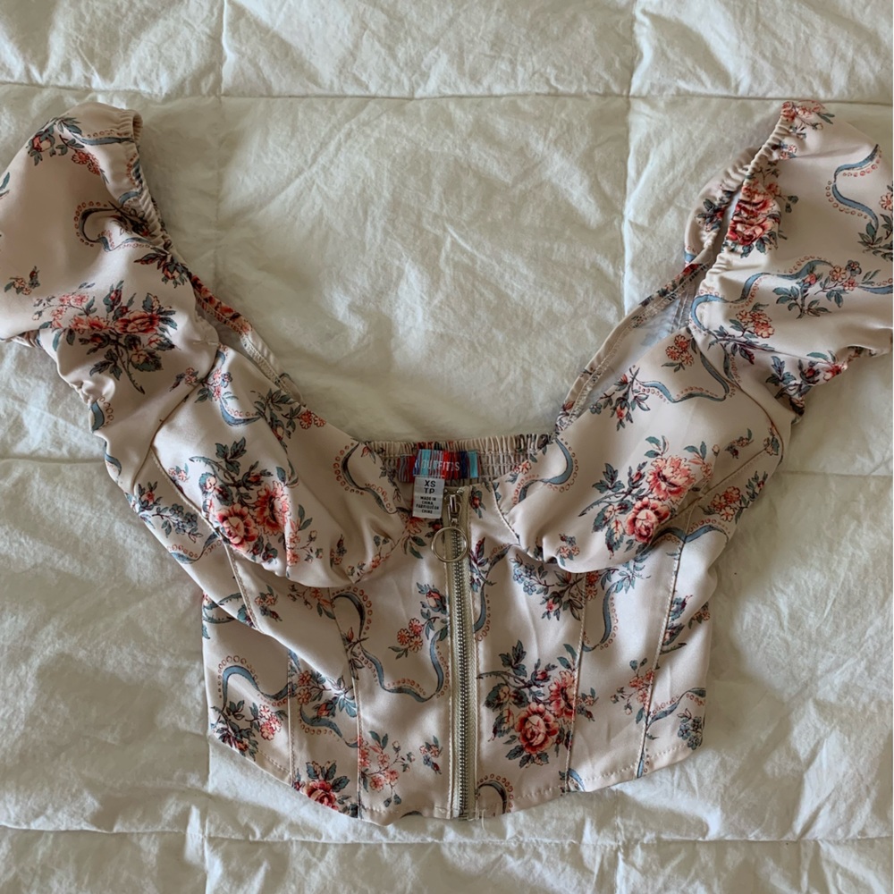Urban Outffiters Floral Corset Style top